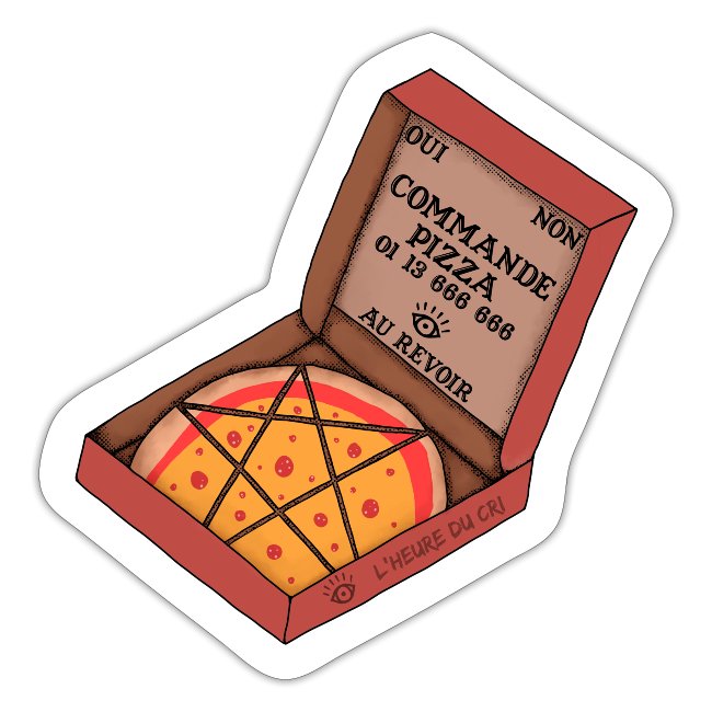 autocollant ouija pizzeria Boutique l'heure du cri